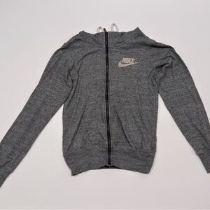 Vintage Nike Red Tag Women’s Small Heather Gray Full Zip Hoodie Jacket